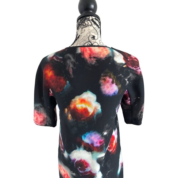 PAUL SMITH Black Label Floral Blur Short Sleeve Shift Dress Size 42 US XL - Picture 5 of 10